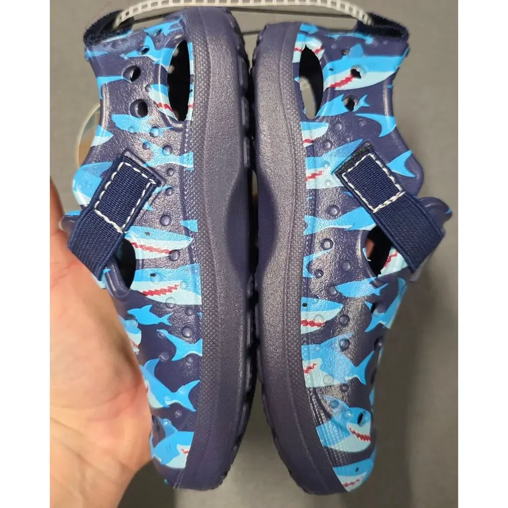 Western Chief Boys Shark Water Shoes Size 8C
